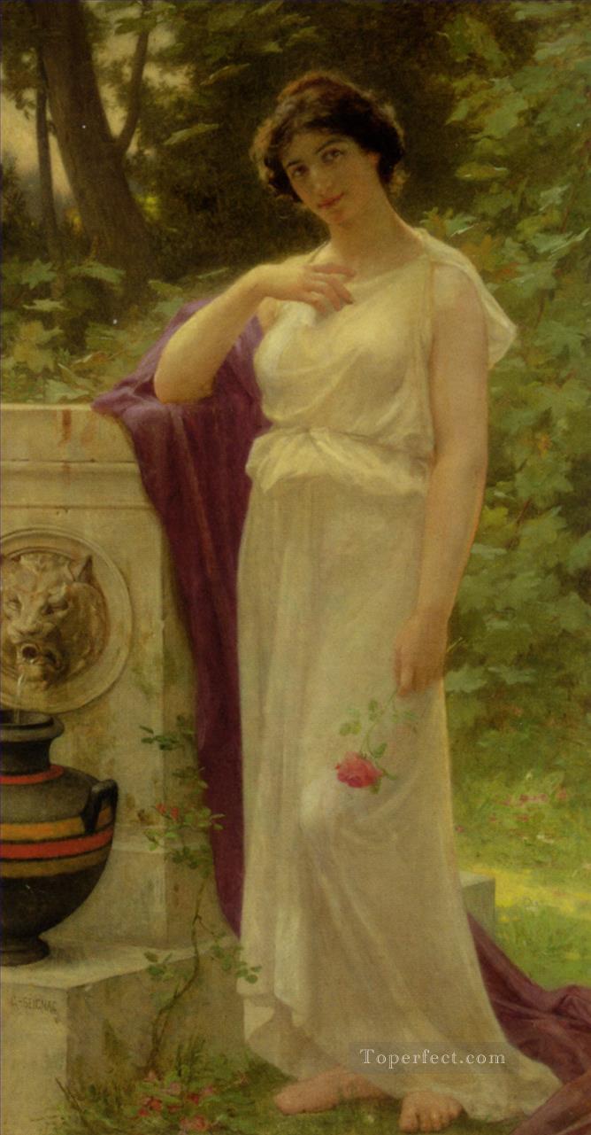 Young Woman with a Rose Guillaume Seignac Oil Paintings